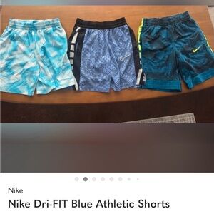 Nike Dri-FIT Teal and Navy Shorts youth medium